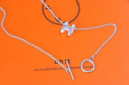 [Spark]HM NECKLACE H LETTER OVAL SERIES