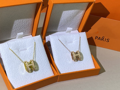 [Spark]HM CLIC YELLOW ENAMEL GOLD NECKLACE