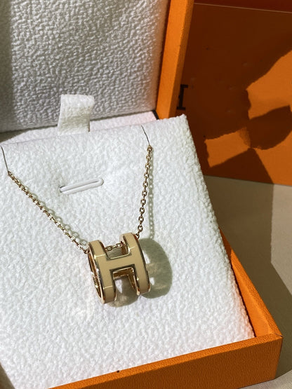[Spark]HM CLIC YELLOW ENAMEL GOLD NECKLACE
