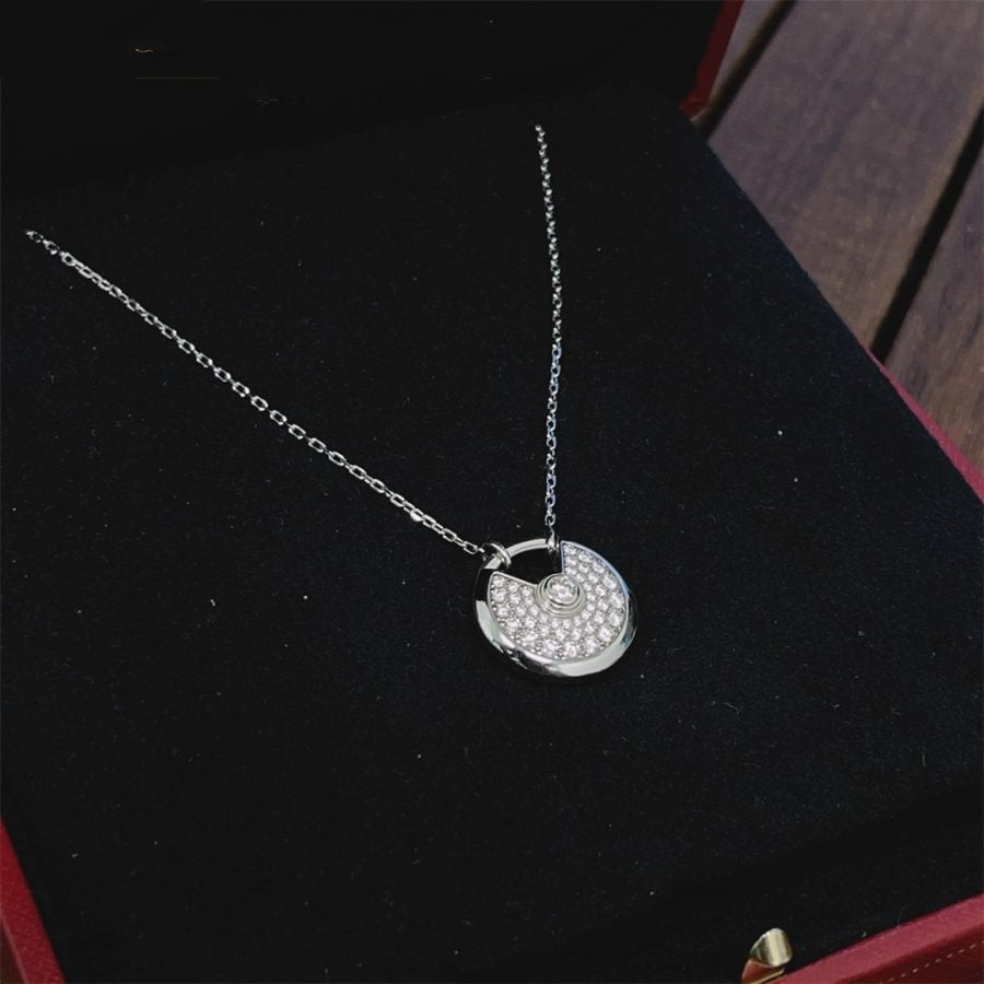 [Spark]AMULETTE SILVER FULL DIAMOND NECKLACE