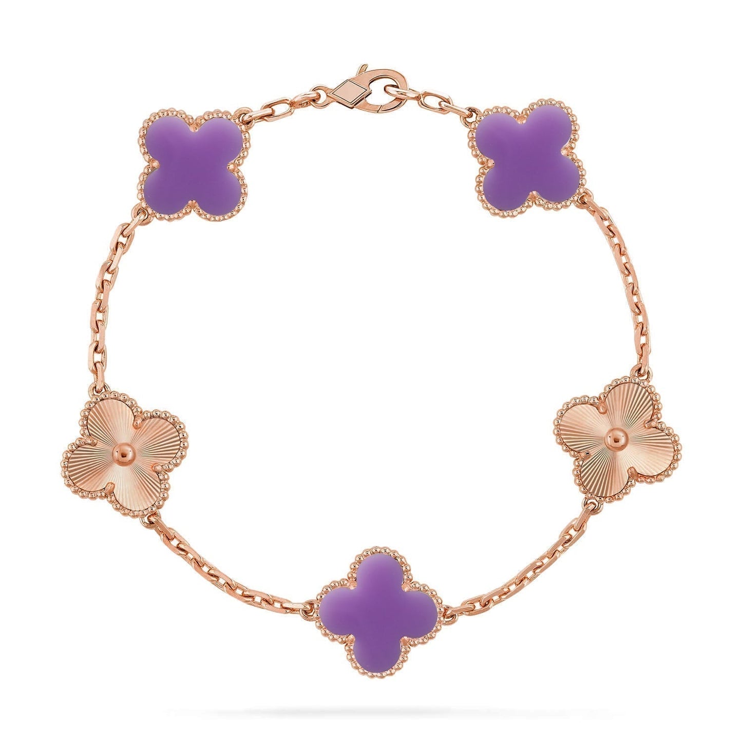 [Spark]CLOVER 5 MOTIF LIGHT PURPLE BRACELET COLLECTION
