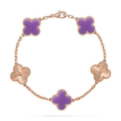 [Spark]CLOVER 5 MOTIF LIGHT PURPLE BRACELET COLLECTION