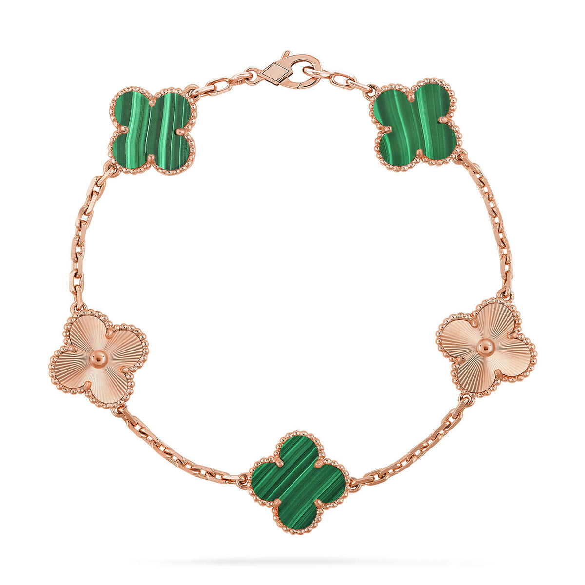 [Spark] CLOVER 5 MOTIF MALACHITE BRACELET COLLECTION