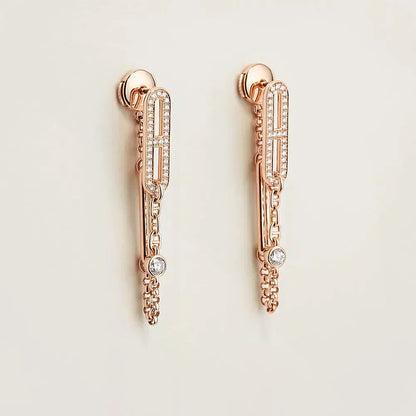 [Spark]CHAINE CHAOS DIAMOND DROP EARRINGS