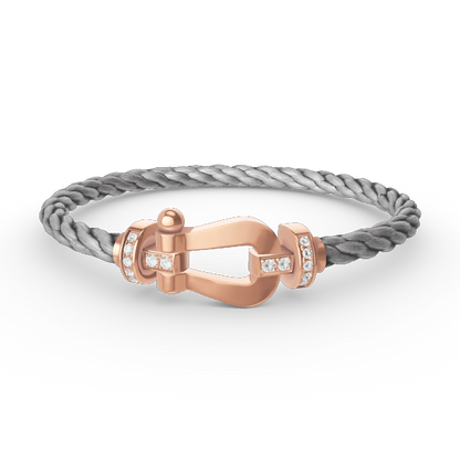 [Spark]FORCE LARGE HORSESHOE HALF DIAMOND BRACELET Spark GOLD
