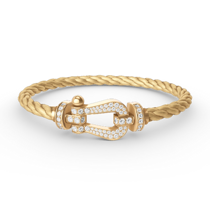 [Spark]FORCE LARGE HORSESHOE FULL DIAMOND BRACELET GOLD