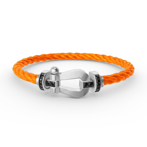 [Spark]FORCE LARGE HORSESHOE BLACK DIAMOND BRACELET SILVER
