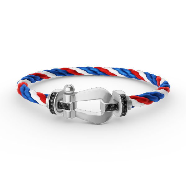 [Spark]FORCE LARGE HORSESHOE BLACK DIAMOND BRACELET SILVER