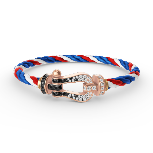 [Spark]FORCE LARGE HORSESHOE BLACK WHITE DIAMOND BRACELET Spark GOLD