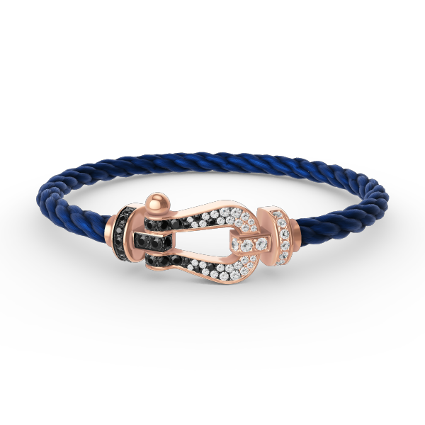 [Spark]FORCE LARGE HORSESHOE BLACK WHITE DIAMOND BRACELET Spark GOLD