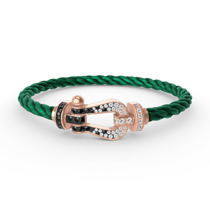 [Spark]FORCE LARGE HORSESHOE BLACK WHITE DIAMOND BRACELET Spark GOLD