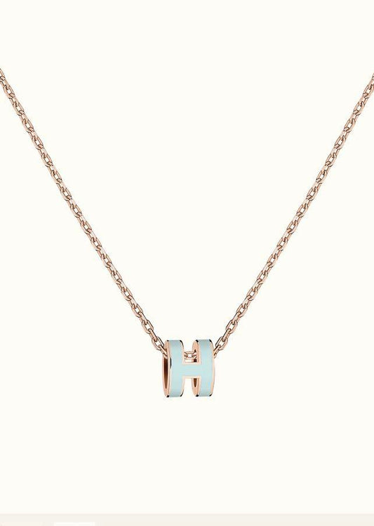 [Spark]POP H LIGHT BLUE NECKLACE