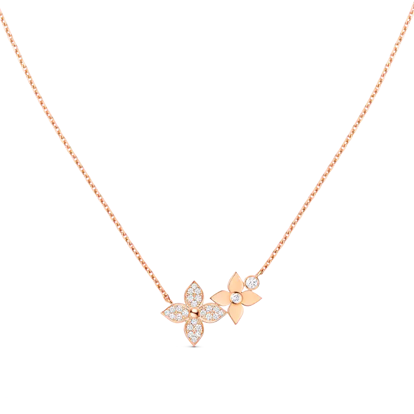 [Spark]STAR BLOSSOM NECKLACE PINK GOLD DIAMONDS
