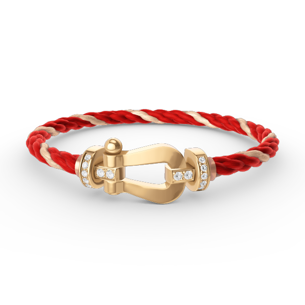 [Spark]FORCE LARGE HORSESHOE HALF DIAMOND BRACELET GOLD