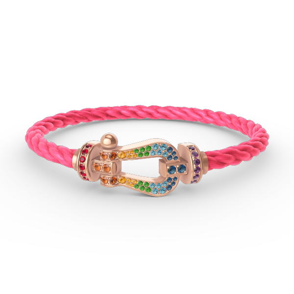[Spark]FORCE LARGE HORSESHOE  COLORED DIAMOND BRACELET Spark GOLD