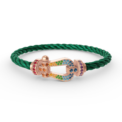 [Spark]FORCE LARGE HORSESHOE  COLORED DIAMOND BRACELET Spark GOLD