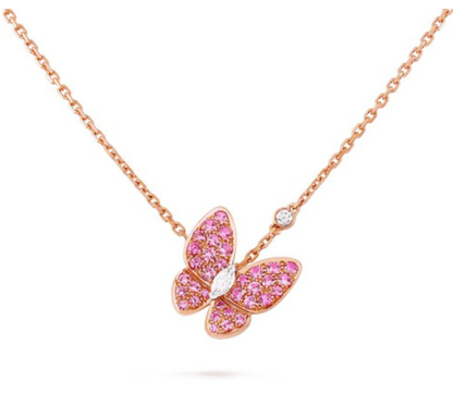 [Spark]BUTTERFLY RED DIAMOND Spark GOLD NECKLACE