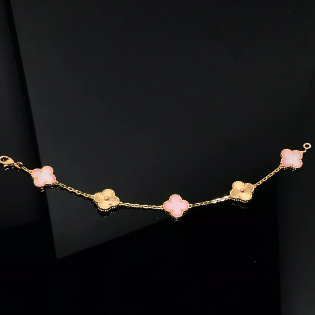 [Spark] CLOVER 5 MOTIFS  PINK MOP BRACELET COLLECTION