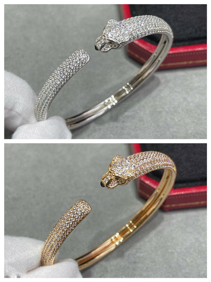 [Spark]PANTHERE FULL DIAMOND OPEN BRACELET