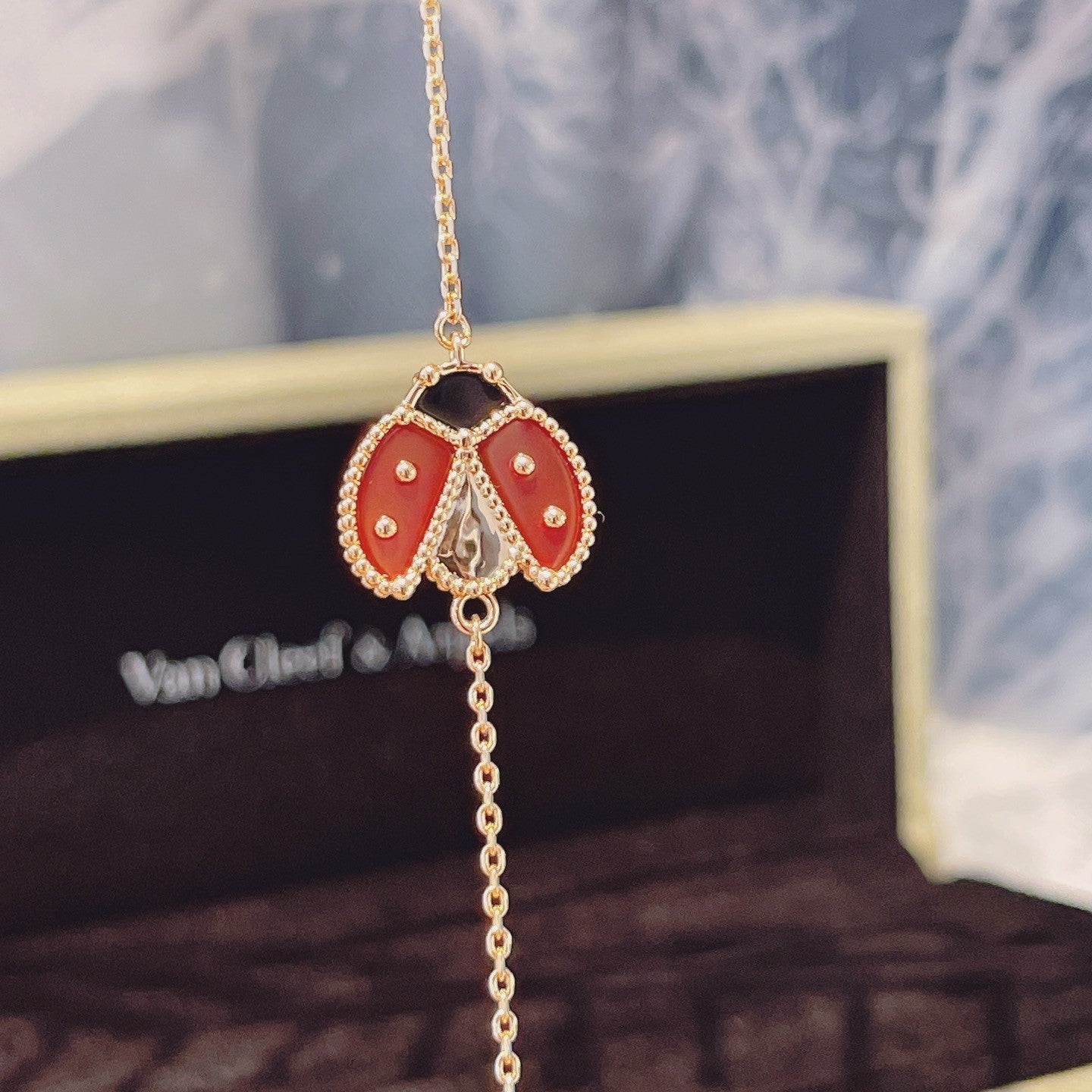 [Spark]LUCKY SPRING 1 MOTIF PINK GOLD BRACELET