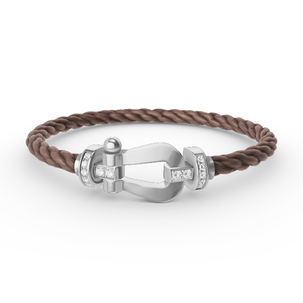 [Spark]FORCE LARGE HORSESHOE HALF DIAMOND BRACELET SILVER