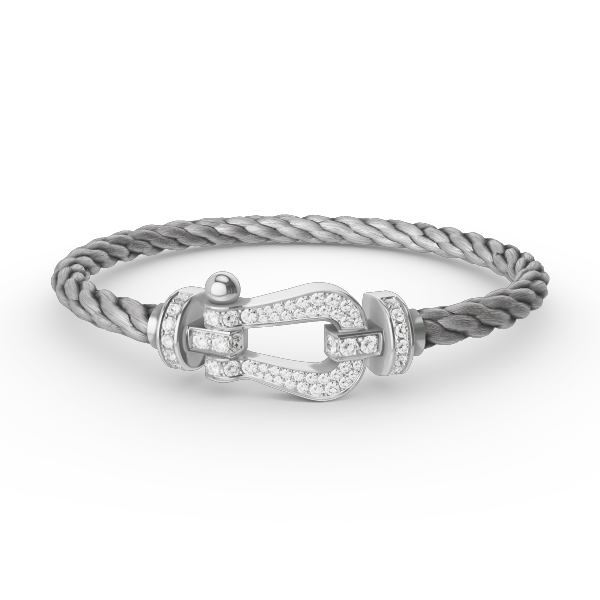 [Spark]FORCE LARGE HORSESHOE FULL DIAMOND BRACELET SILVER