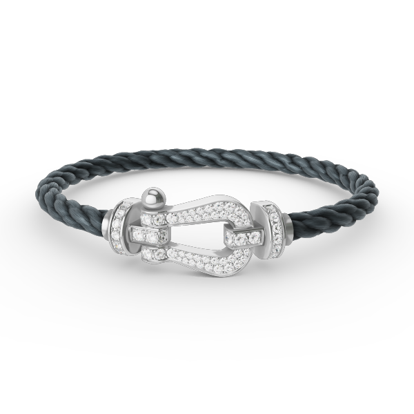 [Spark]FORCE LARGE HORSESHOE FULL DIAMOND BRACELET SILVER