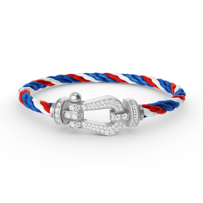 [Spark]FORCE LARGE HORSESHOE FULL DIAMOND BRACELET SILVER