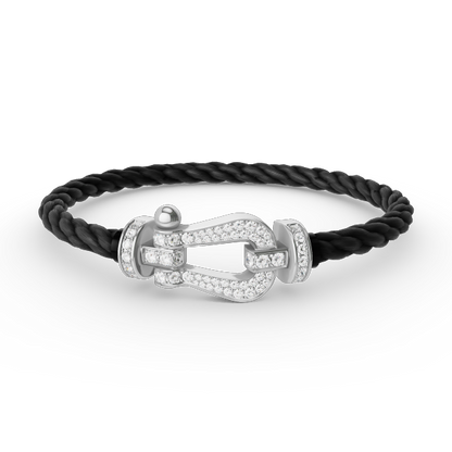 [Spark]FORCE LARGE HORSESHOE FULL DIAMOND BRACELET SILVER
