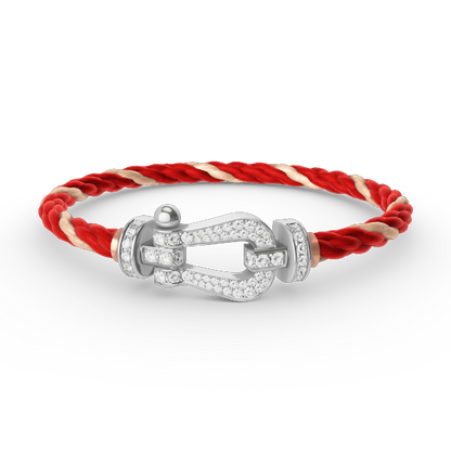 [Spark]FORCE LARGE HORSESHOE FULL DIAMOND BRACELET SILVER