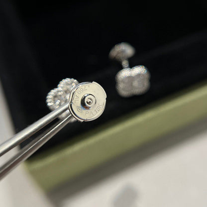 [Spark]CLOVER MINI DIAMOND STUD EARRINGS