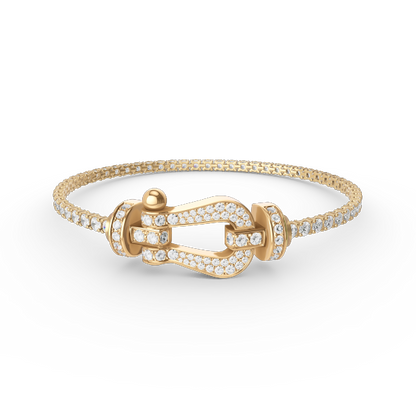 [Spark]FORCE  LARGE HORSESHOE FULL DIAMOND TENNIS BRACELET